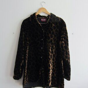Vintage velvet leopard cardigan 🐆